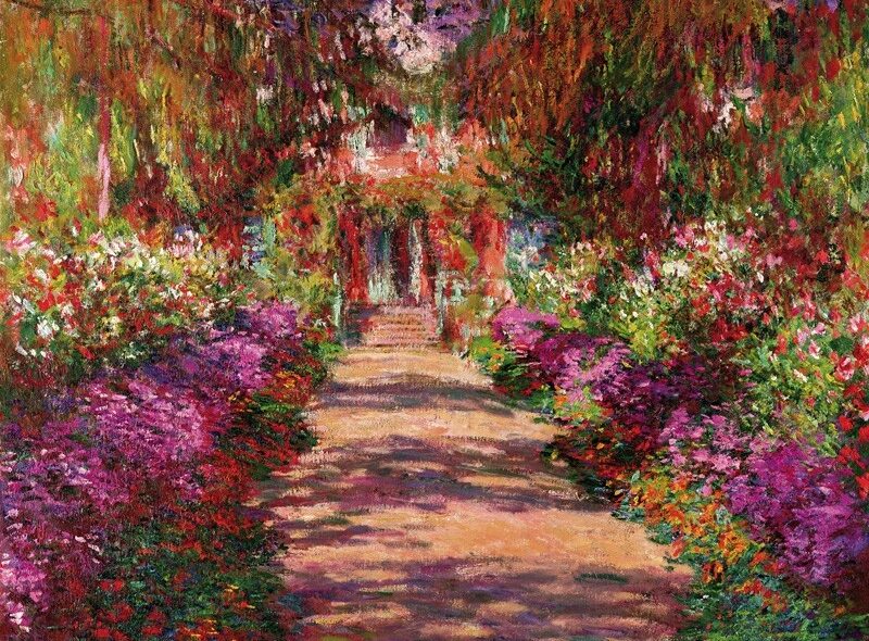 Monet, chemin dans le jardin de Monet, Giverny