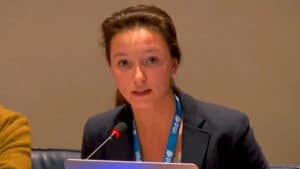 Perrine Bruvier intervient à l'ONU